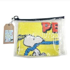 画像2: スヌーピー　ピーナッツ　ジャカード織フルカラー　フェイスタオル（五彩織）《1色のみ、約34×80cm、今治タオル》 (2)