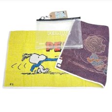 画像3: スヌーピー　ピーナッツ　ジャカード織フルカラー　フェイスタオル（五彩織）《1色のみ、約34×80cm、今治タオル》 (3)