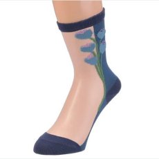 画像3: エトワール海渡　シースルーソックス　毛混　北欧調　お花柄《3色、23〜25cm》 3足入【5%特別ポイント品】 (3)