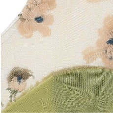 画像3: エトワール海渡　シースルーソックス　通年素材　クルー丈　シルク混　草花柄《4色、22〜24cm》 3足入【5%特別ポイント品】 (3)