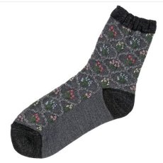 画像4: エトワール海渡　ギュレ　カシミヤ混　お花柄　靴下《3色、22〜25cm》 3足入【5%特別ポイント品】 (4)