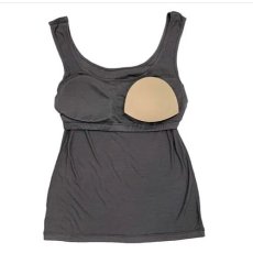 画像3: シルク100%　胸パット付き　タンクトップ《M・L、3色》 (3)