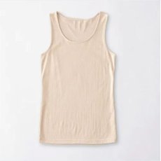 画像2: 内側シルク外側ウール　秋冬用　エアリーシリーズ　タンクトップ　【在庫切れは12月上旬入荷予定】《M・L・LL、2色》 (2)