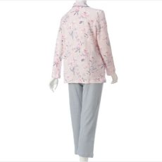 画像2: ミラ・ショーン(mila　schon)　花柄プリント　秋冬用　前開きレディースパジャマ《M・L、3色》 (2)