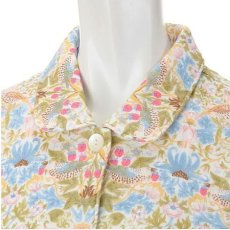 画像3: ウィリアムモリス　中綿入り　冬用　前開き婦人V＆Aパジャマ　いちご泥棒柄《M・L、4色》 (3)