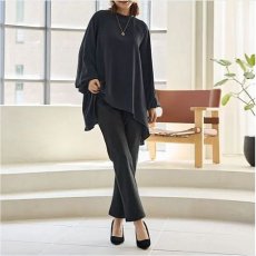 画像1: Reginetta　デニム裏起毛　冬素材　前ポケットスリムストレート　【12月上旬入荷予定】《M・L・LL、2色、股下丈68cm》 (1)