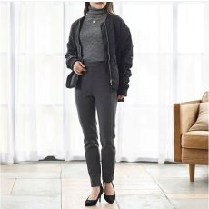 画像1: Reginetta　クロスウォーム　吸湿発熱素材　切替スリムパンツ　【12月上旬入荷予定】《M・L・LL、4色、股下丈68cm》 (1)