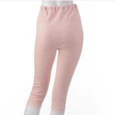 画像2: エアメリー　裏綿100%・表ウール100%　二重編　7分丈ボトム《M・L・LL、パステルピーチのみ》 (2)