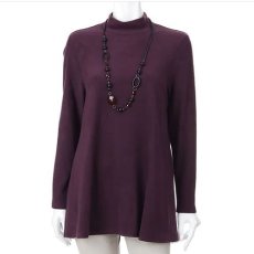 画像1: ソフトサーモα　吸湿発熱素材　無地チュニック《M・L・LL、7色》 (1)