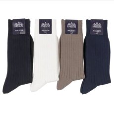 画像1: HALISON　オーガニックコットン　ミドルゲージ　紳士用ソックス《4色、25－27cm》 (1)