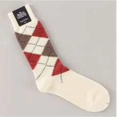 画像2: HALISON　ラムウール　5ダイヤ　アーガイルソックス《5色、25－27cm》 (2)