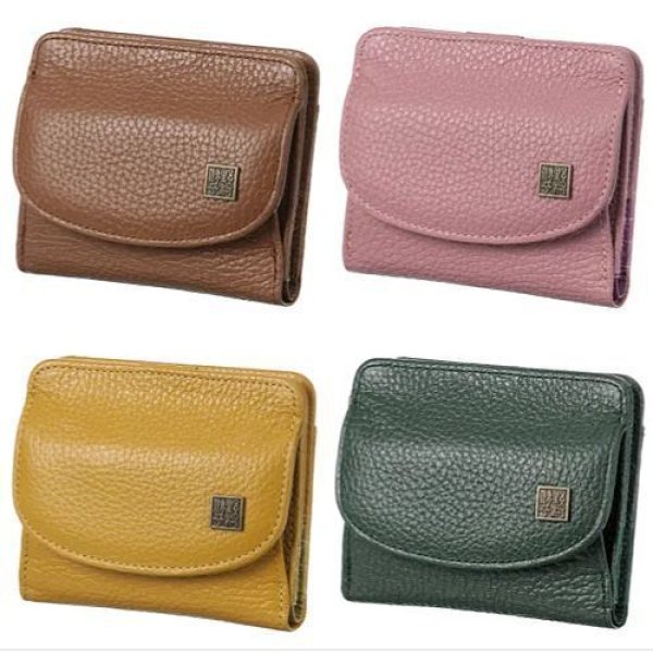 画像1: 野村修平　イタリー革　オープン二つ折財布《4色、約H9×W11×2.5cm、牛革》 (1)
