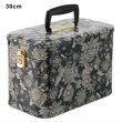 画像3: エトワール海渡　トレンケース　ブラックラインフラワー柄《2色、７寸・30cm・33cm》 (3)