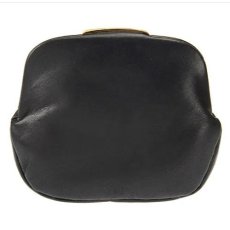 画像2: エトワール海渡　夢詩集　　リボンフラワー　鏡付き押し口ポーチ　【1月上旬入荷予定】《ブラックのみ、約12×14×3cm、牛革》 (2)