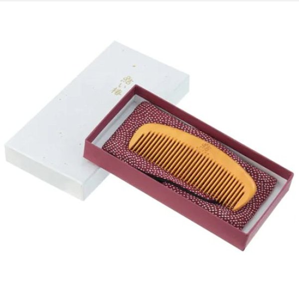 画像1: エトワール海渡　結い椿　薩摩つげ櫛3寸《9x3.5cm》 (1)