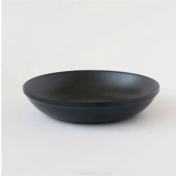 画像1: BUNACO　浅型ボウル　黒　【青森のブナ使用】《黒のみ、24×18.2×H4.5cm》 (1)