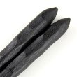 画像2: 大黒屋　江戸木箸　うるし　手彫　縞黒檀　一半《24cm》 (2)