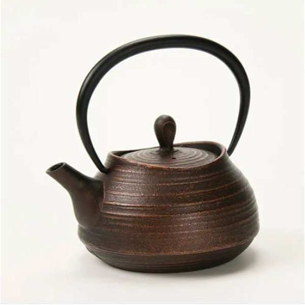 画像1: 南部鉄器　ティーポット　刷毛目　小《3色、500ml》 (1)