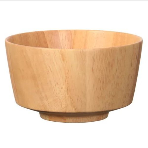 画像1: 天然素材　お椀　大　角　ラバーウッド(ゴムの木)《約7.5×直径13cm、約520ml》 (1)