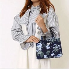 画像5: ルドゥーテローズ　ブルーローズ　ミニトートバッグ《2色、タテ19×ヨコ24.5×マチ7.5cm》 (5)